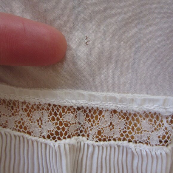 Barbizon Vintage Ivory Lace Embroidered Pleated Ruff Slip Little Miss 12 Rio - Picture 9 of 16
